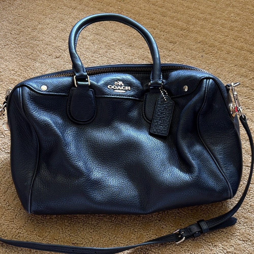 Coach Blue Leather Crossbody Bag